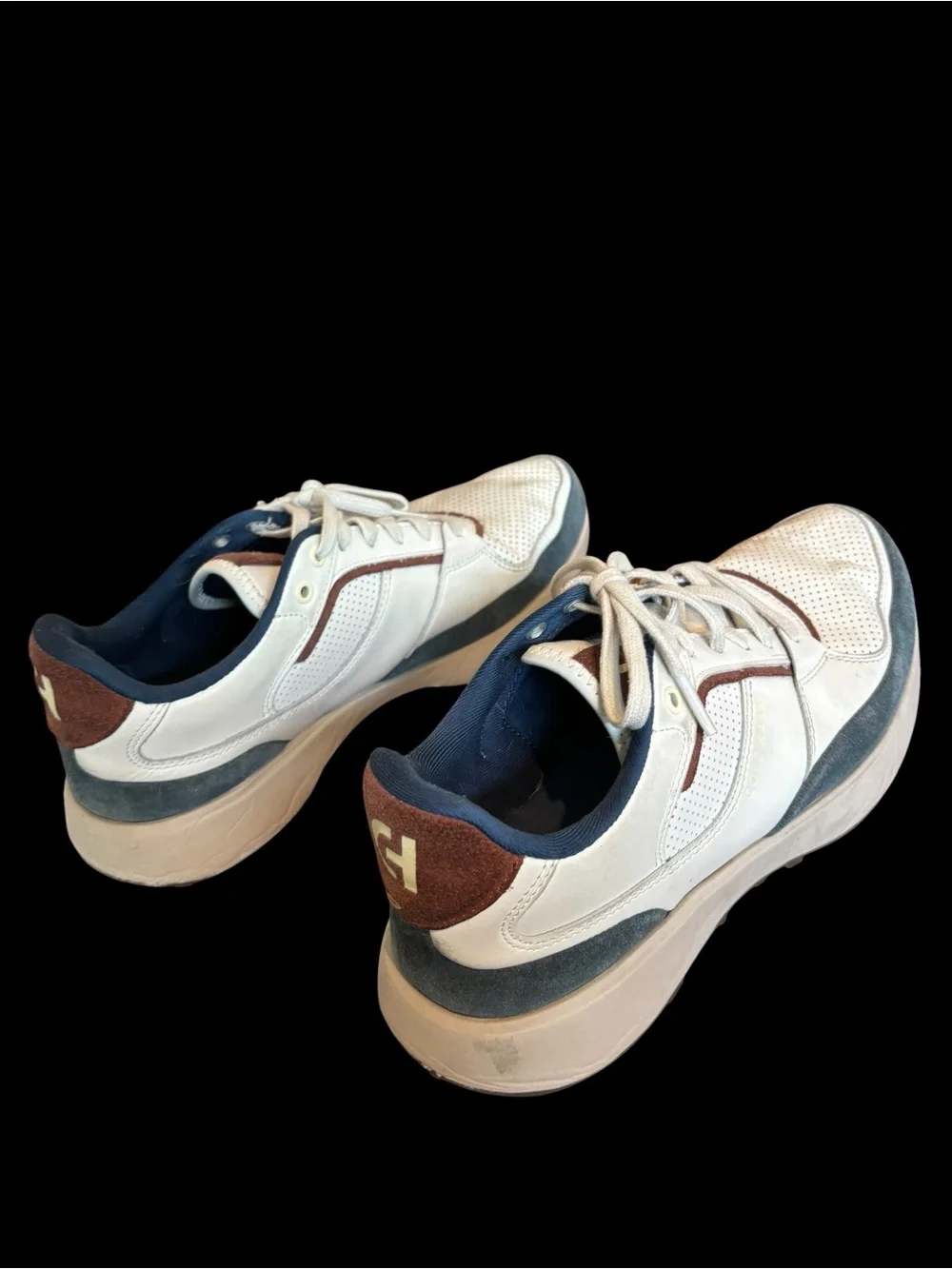 Cole Haan US Men's 9 Grand Crosscourt Downtown Sneakers Ivory / LT Sesame